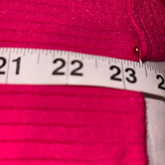 Good American Fuchsia Pink Ribbed Sweater Balloon Sleeve Size 3 NWT Cozy Boho - Picture 5 of 7